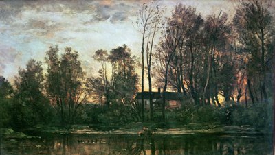 Tramonto, Bas-Meudon (Hauts-de-Seine), 1869 da Charles Francois Daubigny